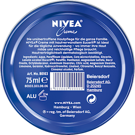 Pflegecreme in der Dose NIVEA