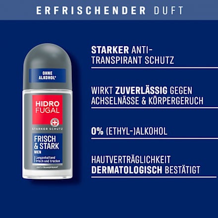 Antitranspirant Deo Roll-on Men Frisch & Stark Hidrofugal