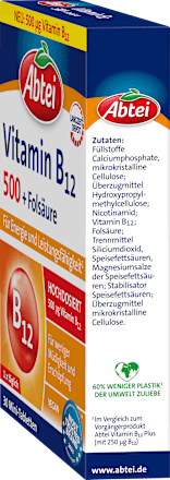 Vitamin B12 500 + Folsäure Mini-Tabletten Abtei
