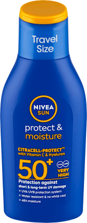 protect & moisture mléko hydratační s SPF50+ NIVEA SUN