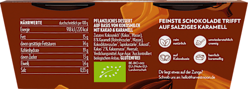 Pflanzliches Dessert Chocolate & Salted Caramel HARVEST MOON