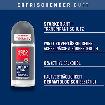 Antitranspirant Deo Roll-on Men Frisch & Stark Hidrofugal
