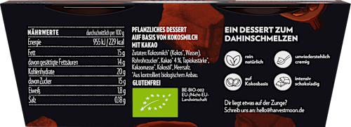 Pflanzliches Dessert Chocolate HARVEST MOON