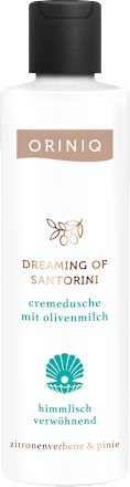 Cremedusche Dreaming of Santorini mit Olivenmilch, Zitronenverbene & Pinie ORINIQ