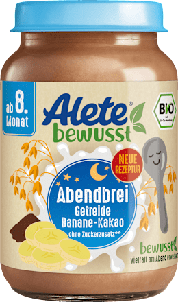 Abendbrei Banane Kakao ab dem 8. Monat Alete