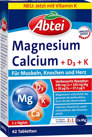 Magnesium Calcium + D3 + K  Tabletten Abtei