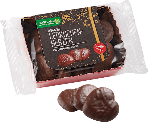 Lebkuchenherzen Zartbitter glutenfrei POENSGEN
