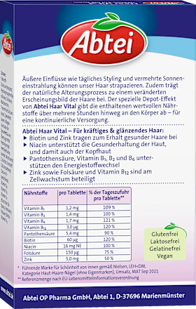 Haar Vital Intensiv-Kur mit Biotin Abtei