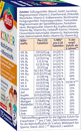 Multivitamine für Kinder Schmelztabletten Abtei