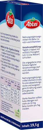 Prehransko dopolnilo Betakaroten Plus Abtei