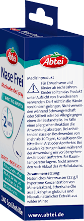 Abschwellendes Spray Nase frei Abtei