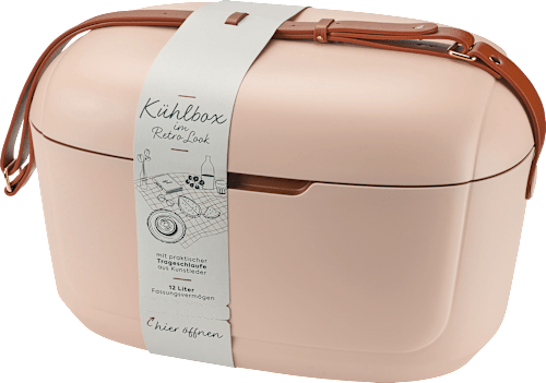 Kühlbox im Retrodesign, Kunststoff, rosa Dekorieren & Einrichten