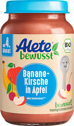 Früchte Banane-Kirsch in Apfel, nach dem 4.Monat Alete bewusst