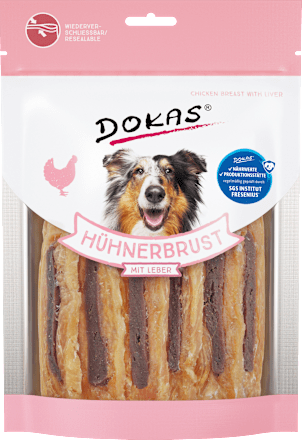 Kausnack Hund, Hühnerbrust mit Leber DOKAS