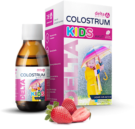 Tekuté COLOSTRUM Intensive + pre deti jahoda Delta Colostrum