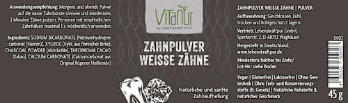 Zahnpulver Weisse Zähne Lebenskraftpur