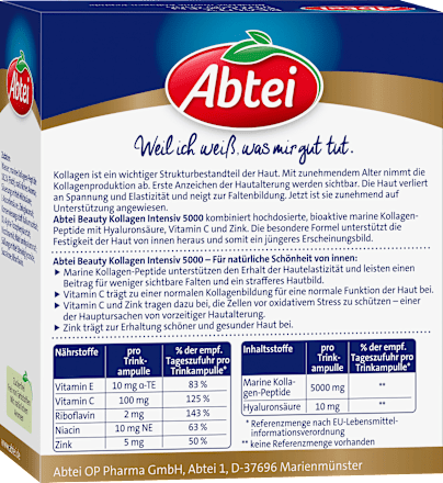Beauty Kollagen Intensiv 5.000 Trink-Ampullen (10 Stück) Abtei