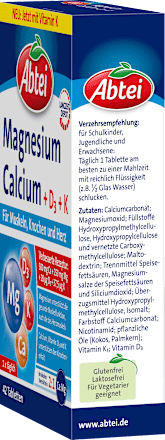 Magnesium Calcium + D3 + K  Tabletten Abtei