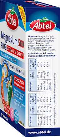 Magnesium 500 Plus Tabletten Abtei