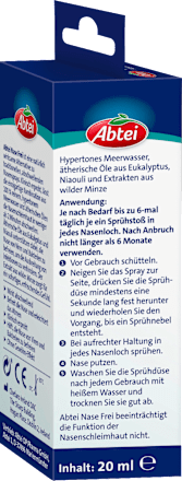 Abschwellendes Spray Nase frei Abtei