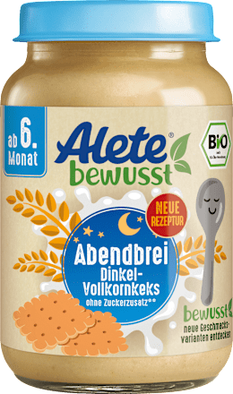 Abendbrei Dinkelvollkornkeks ab dem 6. Monat Alete