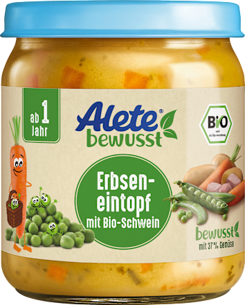 Menü Erbseneintopf ab 1 Jahr Alete bewusst