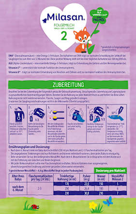 Folgemilch 2 nach dem 6. Monat Milasan