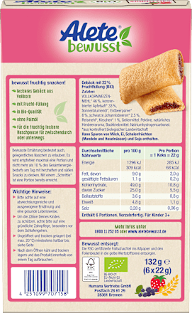 Kindersnack Schnitties Vollkorn Rote Früchte (6x22 g), ab 3 Jahren Alete