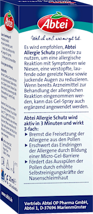Nasenspray Allergie Schutz Nasen-Gel-Spray Abtei