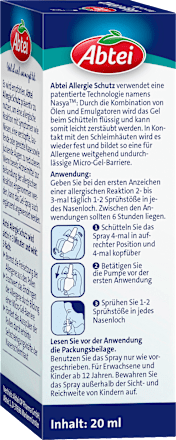 Nasenspray Allergie Schutz Nasen-Gel-Spray Abtei