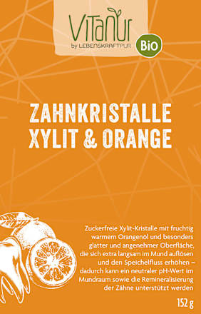 Zahnkristalle Vitanur Xylit & Orange Lebenskraftpur