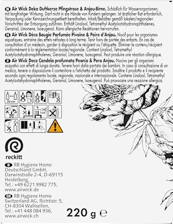 Duftkerze im Glas Pfingstrose & Anjou-Birne 220g AirWick
