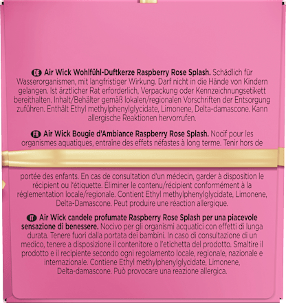 Duftkerze im Glas Raspberry Rose Splash 105 g AirWick