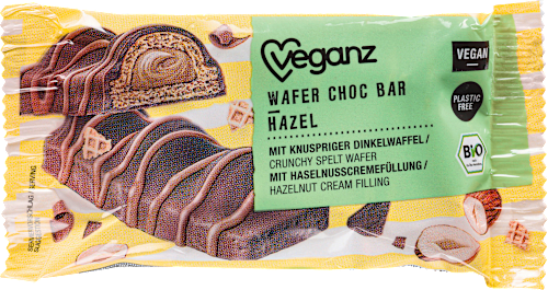 Schokoriegel Wafer Choc Bar Hazel Veganz