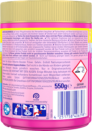 Fleckenentferner Wäsche Booster Pulver Vanish Oxi Action