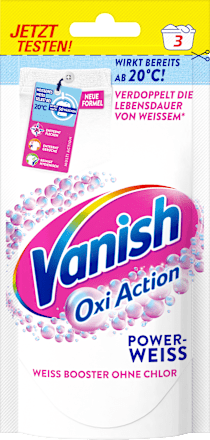 Fleckenentferner Pulver Weiß Vanish Oxi Action