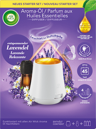 Lufterfrischer Aroma-Öl Diffuser Starter-Set Entspannender Lavendel AIR WICK