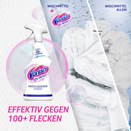 Multi-Flecken Weiß Vorwaschspray ohne Chlor Vanish Oxi Action