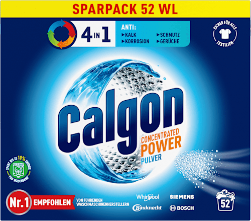 Waschmaschinenreiniger Wasserenthärter Concentrated Power Pulver 4in1 Calgon
