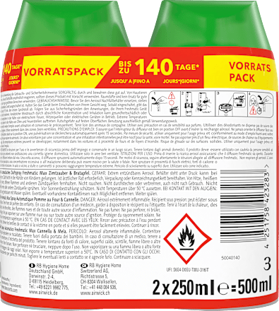 Freshmatic Zimtzauber & Bratapfel Nachfüllpack (2x250 ml) AirWick