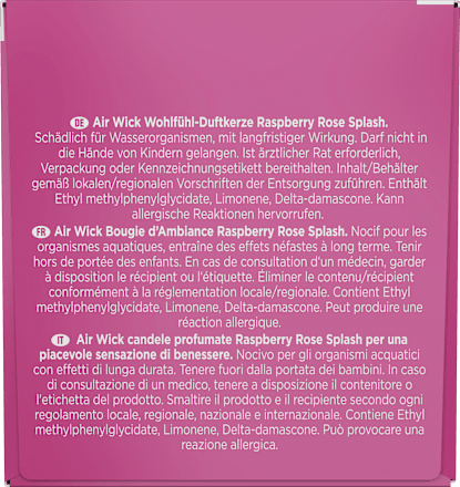 Duftkerze im Glas Raspberry Rose Splash (2x105 g) AirWick