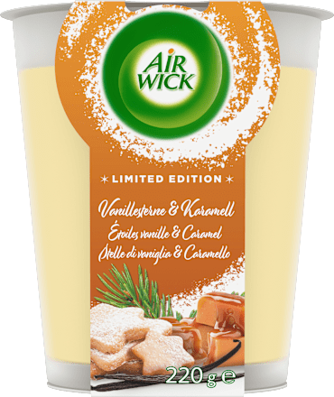 Duftkerze im Glas Vanillesterne & Karamell 220g AirWick