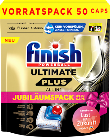 Geschirrspülmittel-Tabs Ultimate Plus Geburtstags-Edition, 50+50 St Finish