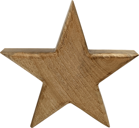 Holzstern, braun (19 cm) Dekorieren & Einrichten