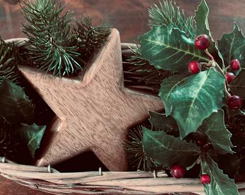 Holzstern, braun Dekorieren & Einrichten