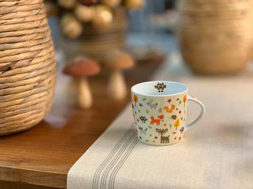 Kaffeebecher Herbstmotive Kinder, beige Dekorieren & Einrichten