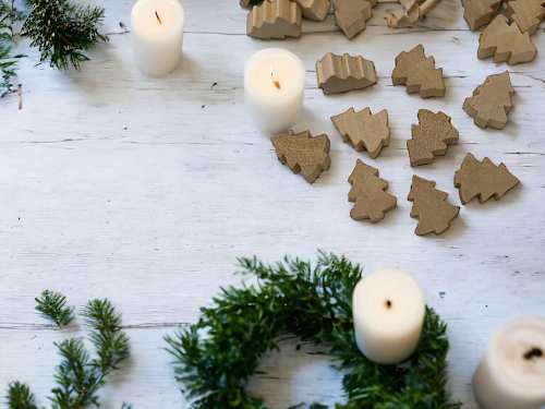 Streudeko, Holz Tannen, natur Dekorieren & Einrichten