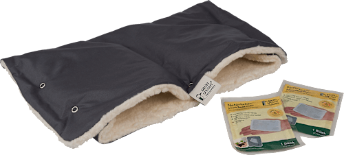 Kinderwagen-Muff, anthrazit Grünspecht