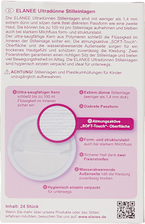 Stilleinlagen ultradünn Elanee