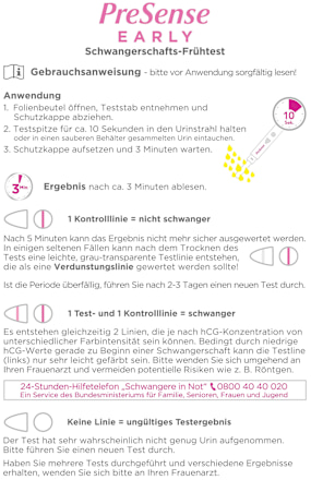 Schwangerschaftsfrühtest PreSense